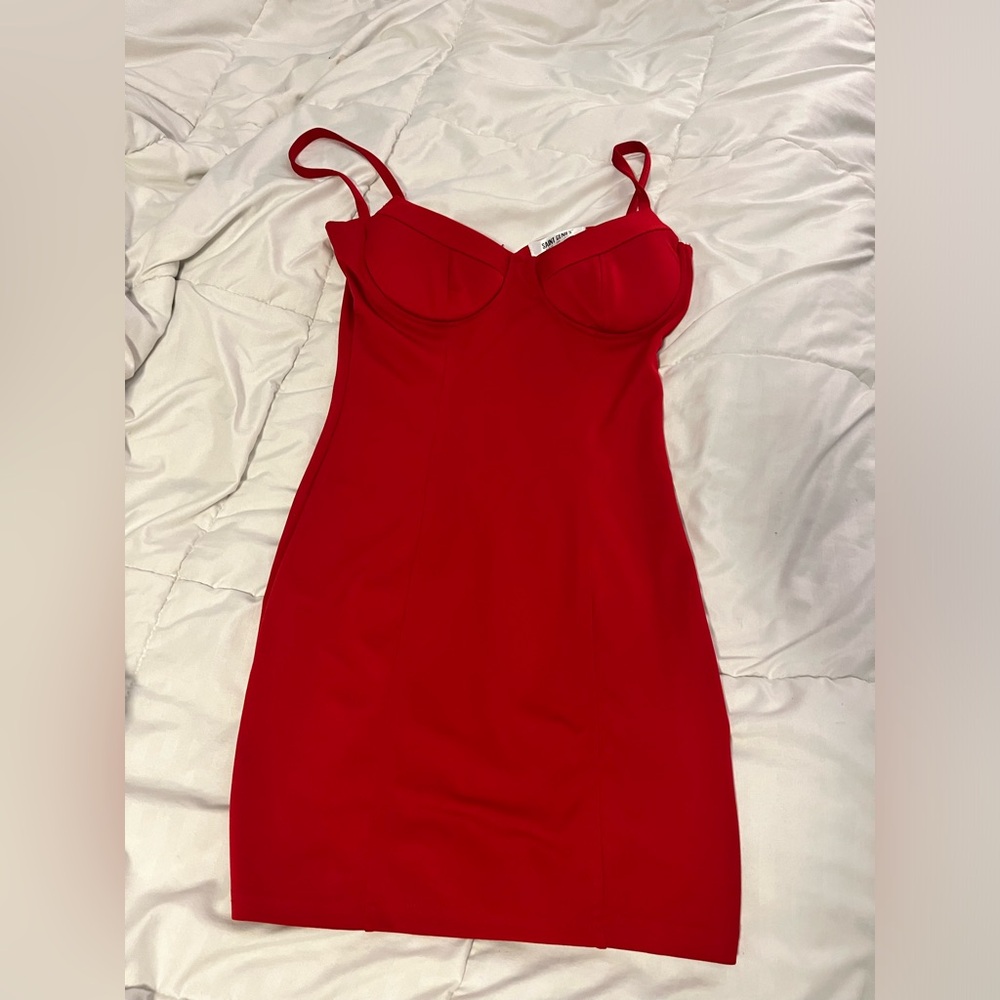 Red saint genies dress size 6